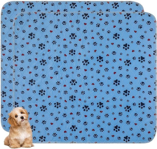 Washable Pee Pads for Dogs,2 Pack Extra Large 54"x54" Super Absorbent Reusable Puppy Pads,Non-Slip 100% Waterproof Dog Pee Pad,Pet Training Pads for Couch, Crate,Potty Training,Floor