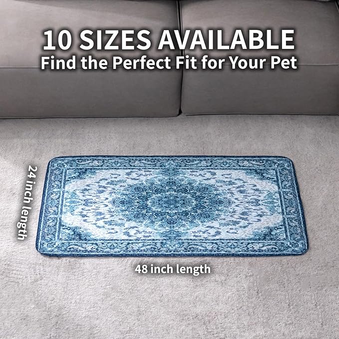 Dog Pee Pads Training Pads Upgrade Triple Thickness All-Purpose Super Absorbent & Leak-Proof, Quick Dry and Leak-Proof and Odor Control (Blue/Multi, 24" x48"x2PCS)