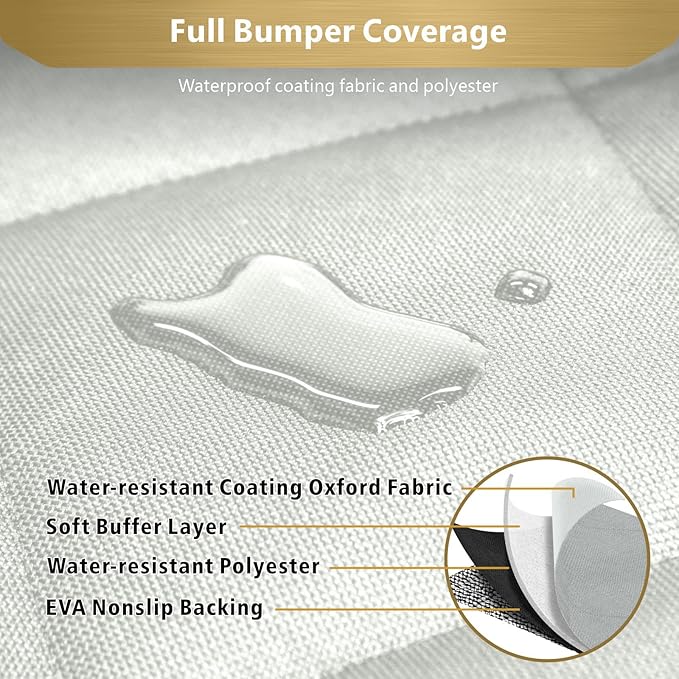 Veckle SUV Cargo Liner for Dogs with Side Flaps, Large (54" x 93") Water Resistant Trunk Cover, Non-Slip Pet Area Protector with Bumper Flap, Universal Fit for SUVs Sedans Vans, Gray
