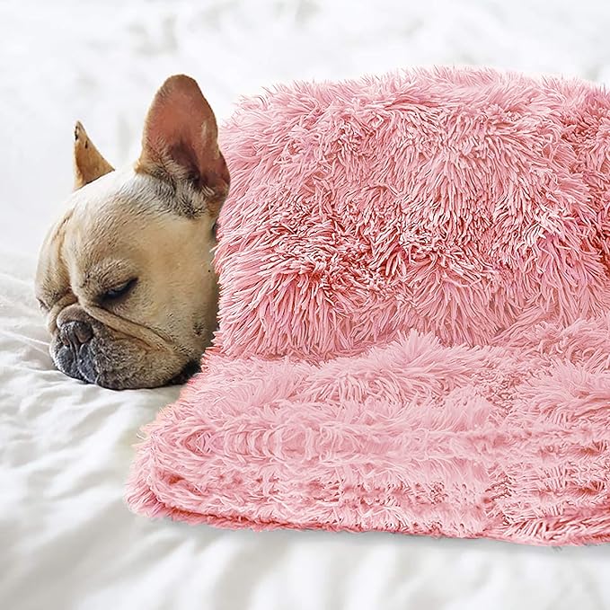 Pet Dog Bed Blankets, Fluffy Fleece Dog Throw Blankets Sleep Mat,Soft Puppy Blankets Cat Kitten, S M L XL,Fuzzy Reversible Sherpa Blanket for Bed, Couch, Sofa, Travel,Washable & Lightweight