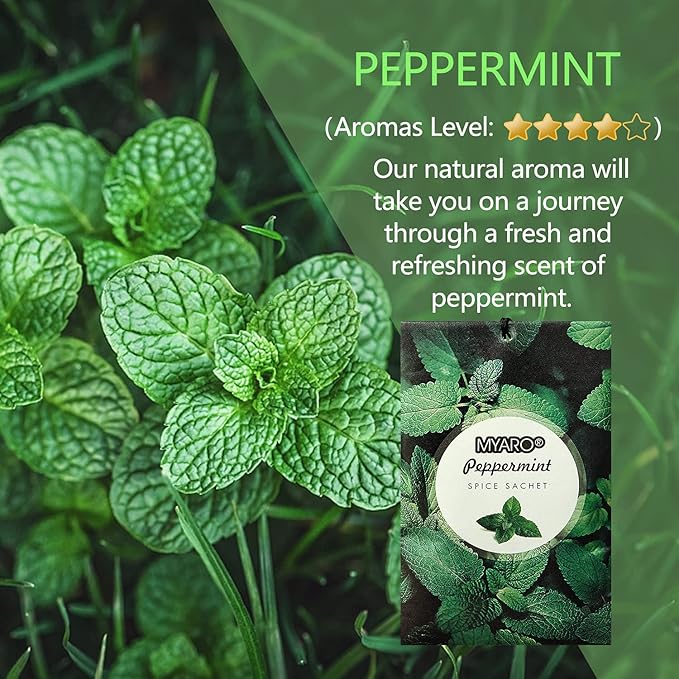 MYARO 12 Packs Peppermint Potpourri Bags Sachets for Drawer and Closet, Long-Lasting Drawer Car Air fresheners Closet Sachets Home Fragrance