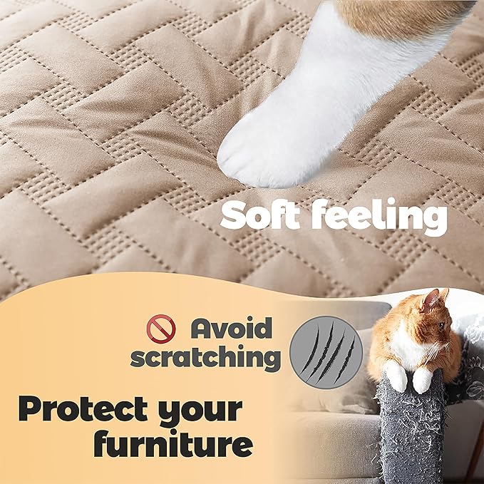 gogobunny 100% Double Sided Waterproof Dog Blanket Soft Bed Pet Cover Reversible Protect Furniture Couch Sofa Car for Puppy Cat Kids (Dark Beige/Light Beige, 30x30 Inch (Pack of 1))