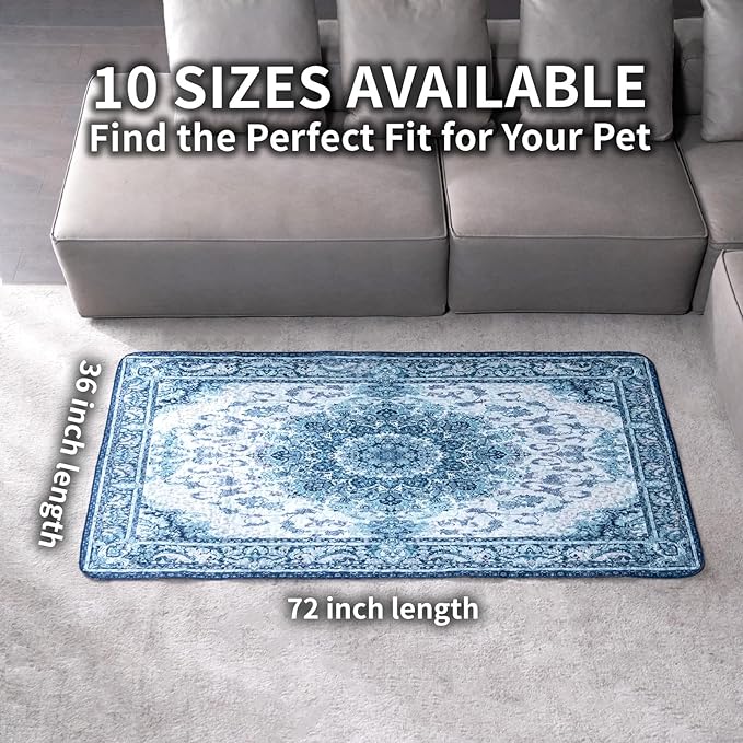 Dog Pee Pads Training Pads Upgrade Triple Thickness All-Purpose Super Absorbent & Leak-Proof, Quick Dry and Leak-Proof and Odor Control (Blue/Multi, 36" x72"x2PCS)