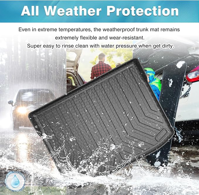 Mixsuper Custom Fit Cargo Liner for 2019-2025 Toyota Corolla Hatchback, Not Fit Sedan Model, All Weather Cargo Mat Rear Trunk Liner Black
