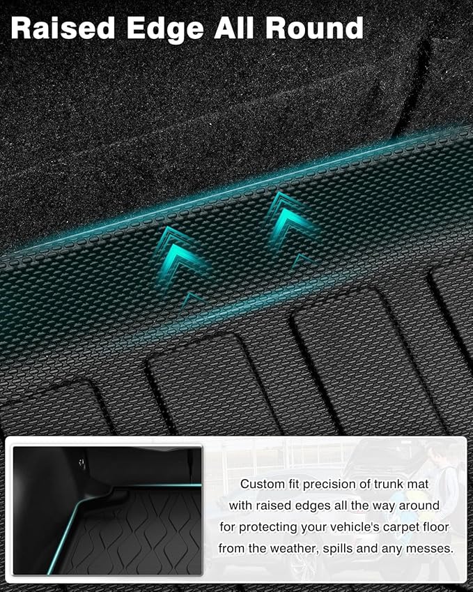 Mixsuper Cargo Liner for Toyota Corolla Cross 2022-2024 2025 (Only fit for FWD Models), All Weather Cargo Mat Rear Trunk Liner Black (Does Not Fit Toyota Corolla)