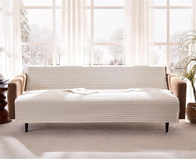 Meider Waterproof Couch Cover for Dogs Non-Slip, Fuzzy Soft Pet Couch Covers for Sofa, Pet Friendly Area Rug Dog Bed Covers Washable Sofa Cover Mat (White, 58" x 82" 1 Pack)