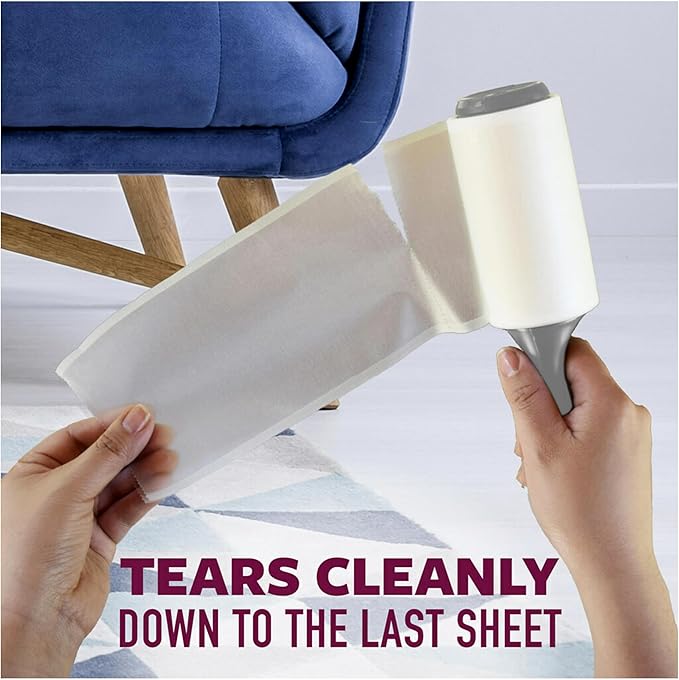 Scotch-Brite Pet Hair Pickup Extra Sticky Lint Roller, Designed for Removing Fur + Fluff on Couches, Clothes, Dog and Cat Beds, & More, 1 Pack, 95 Easy-Tear Adhesive Sheets Total