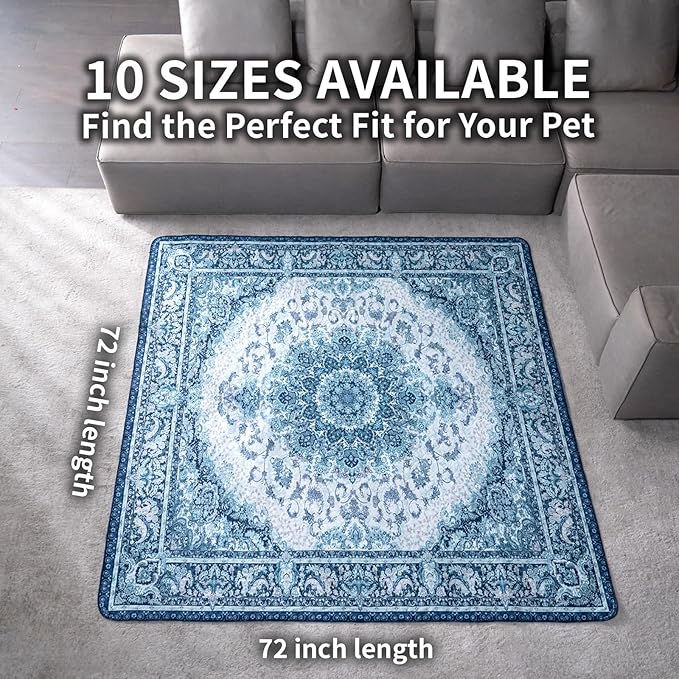Dog Pee Pads Training Pads Upgrade Triple Thickness All-Purpose Super Absorbent & Leak-Proof, Quick Dry and Leak-Proof and Odor Control (Blue/Multi, 72" x72"x1PCS)