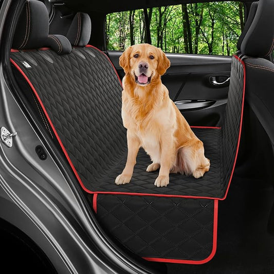 Dog Car Seat Cover for Back Seat, Waterproof Hammock for Car, SUV & Truck, Non-Slip Backseat Cover for Dogs, Heavy-Duty Dog Hammock Style Seat Protector Pets, Easy to Install & Clean