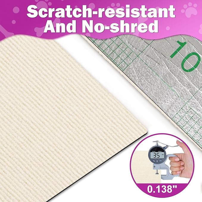 ENONCI Anti Cat Scratch Couch Furniture Protector, 78.7x15.8 Wall Corner Scratcher Pads Mat, DIY Climbing Scratching Carpet Post Board Replacement