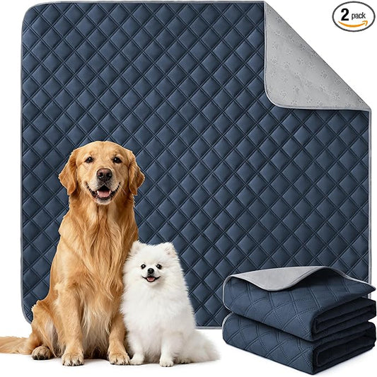 Eterish Reusable Washable Pee Pads for Dogs Large/Extra Large 36'' x 41'' 2 Pack, Absorbent Pet Puppy Dog Training Pads Non-Slip, Waterproof Whelping Potty Pads for Dogs Leak-Proof