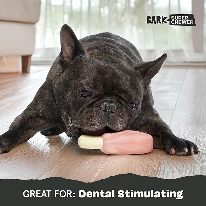 Barkbox Pork Chomp Dog Toy for Durable Tough Nylon Construction with a Gnaw-Friendly Texture, Perfect for Long-Lasting Chewing Fun - Medium