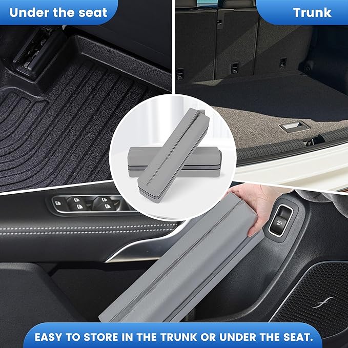 Magnetic Car Door Dent Protector Removable Car Door Guard - Prevents Dents and Scratches for Vehicles (Silver Gray)