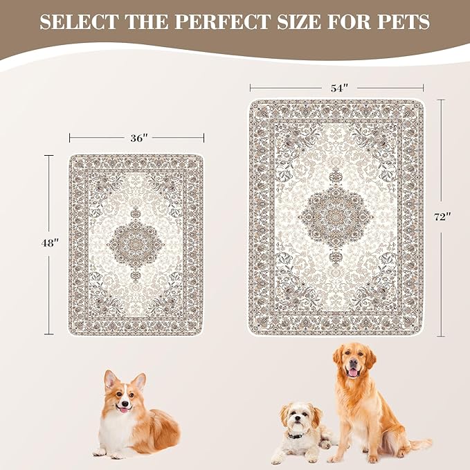 Dogcator Washable Pee Pads for Dogs, 2 Pack Reusable Puppy Training Pads. 36''x48'' Super Absorbent Dog Rugs, Non-Slip and Leakproof Pee Mat for Dogs, Whelping Pads for Crates and Floors