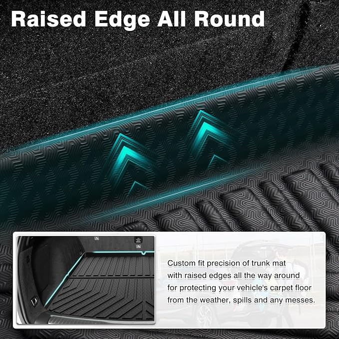 Mixsuper Custom Fit Cargo Liner for New Jeep Grand Cherokee 2026 2025-2022, Only for 5 Seats, All Weather Cargo Mat Rear Trunk Liner Black