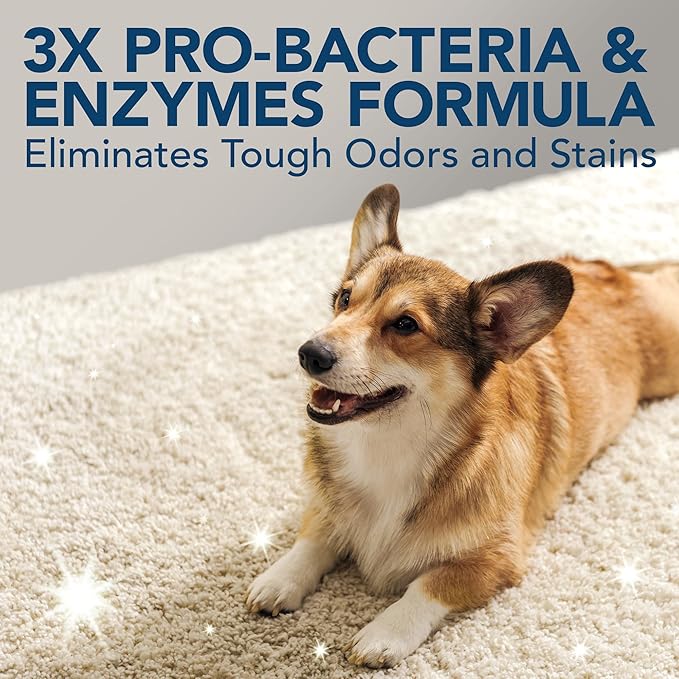 Simple Solution Extreme Pet Stain and Odor Eliminator Spray for Dogs and Cats, Dog Urine Remover, Enzymatic Cleaner, Kitten & Puppy Essentials Pee & Poop Stain Remover for Carpets & Floors, 1 Gallon