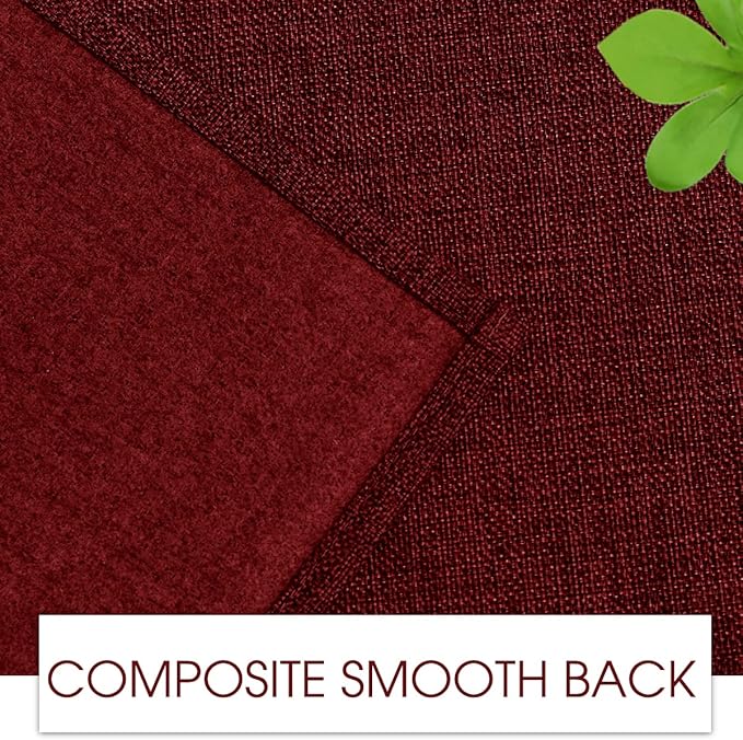 Joywell Linen Armchair Covers for Living Room Anti-Slip Sofa Arm Protector for Dogs, Cats, Pets Armchair Slipcover for Recliner with 4 Pockets for TV Remote Control, Phone, Set of 2, Burgundy