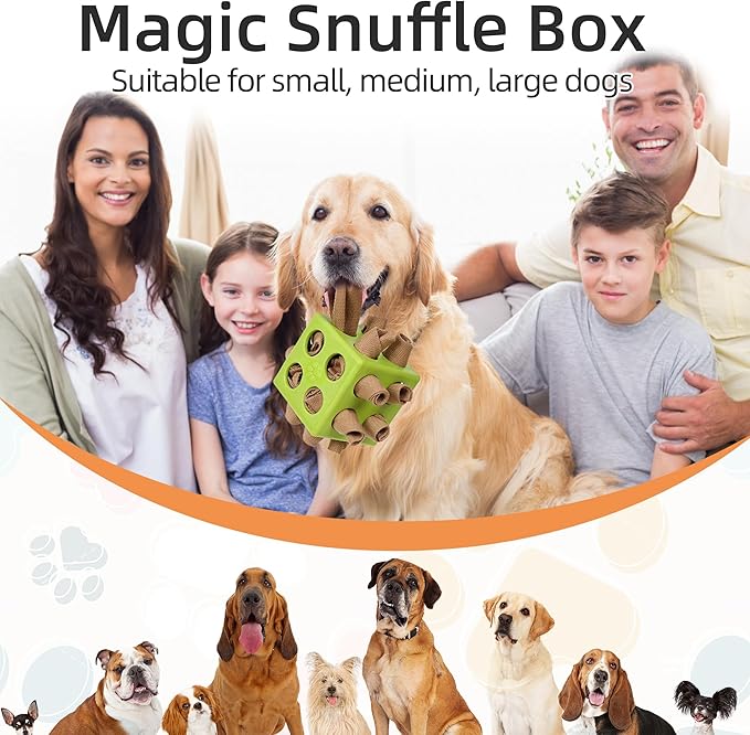 Fossa Upgraded Snuffle Toys for Dogs, Interactive Dog Enrichment Puzzle Toy Encourage Natural Food Foraging Skill, Resistant Rope to Hide Treat for Aggressive Puppy, Small Medium Large Dog