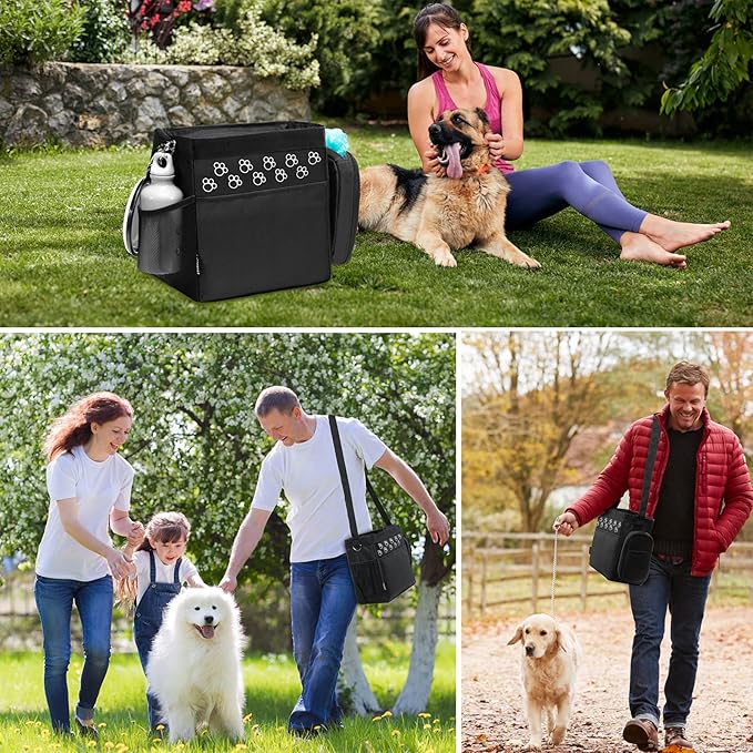 CLAWIST Dog Travel Bag - Airline Approved, 2 Food Containers, 2 Bowls, Treat Pouch & Accessories