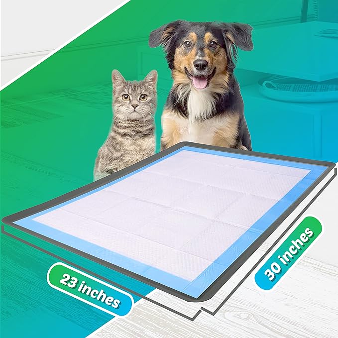TidyFriend Dog Pad Holder Tray for 23 x 30 Inches Training Pads, Silicon Wee Wee Pad Holder, No Spill Pee Pad Holder for Dogs - Easy to Clean and Store Perfect for Dog Potty Tray (Grey)
