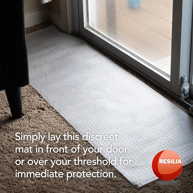 Pet Carpet Protector - Doorway Damage Deterrent and Scratch-Stopper for Cats, Dogs, and Pets, Heavy-Duty PVC Runner, Cut to Fit, Clear, 15 Inches x 48 Inches, Made in The USA