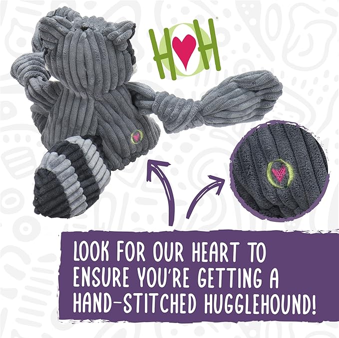 HuggleHounds Knottie Plush Dog Toy - Dog Stuffed Animal Toy, Puppy Toys, Squeaky Dog Toy for Small, Medium & Large Dogs, Durable Plush to Keep Them Busy - Rainbow Trout, Large