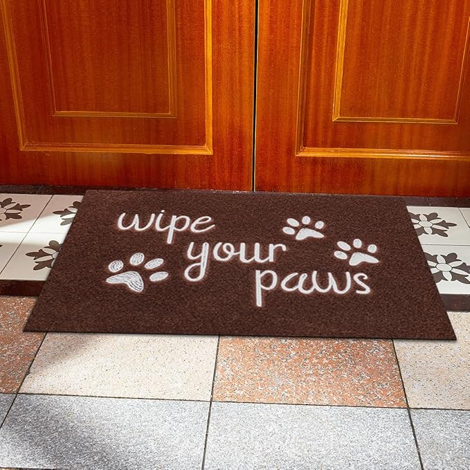 Large Front Door Mat, 24X36 Welcome Door Mats for Entrance Doormat Floor Mat, Durable Non Slip Rubber Entryway Door Mat, Wipe Your Paws Funny Mat for Front Door Doormat