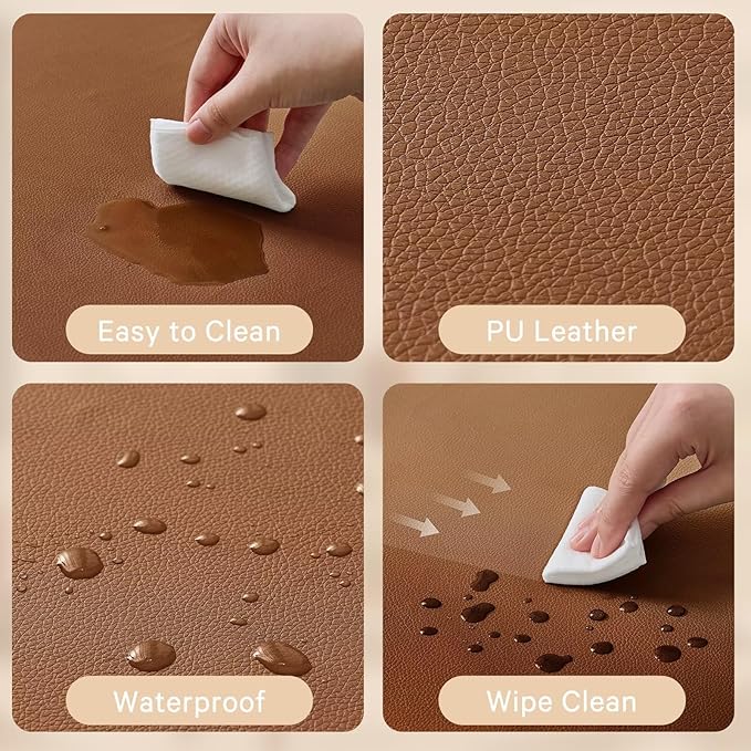 Waterproof Baby Play Mat for Floor 1.3" Thick Memory Foam 47 * 47 Cushion Playpen Playmat Tummy Time Nursery Rug Pad Mattress Create Soft & Safe Area for Infants,Toddler,Kids,Chestnut