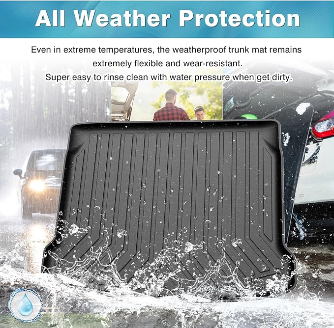 Mixsuper Custom Fit Cargo Liner for 2019-2023 Mazda 3 Hatchback Trunk Liner All Weather Rear Cargo Trunk Mat (Does Not Fit Sedan Models) Black