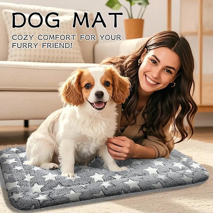 Dog Bed Mat - Reversible Dog Crate Bed Mats, Soft & Breathable Kennel Pad, Durable Crate Bed for Small Medium Large Dogs & Cats