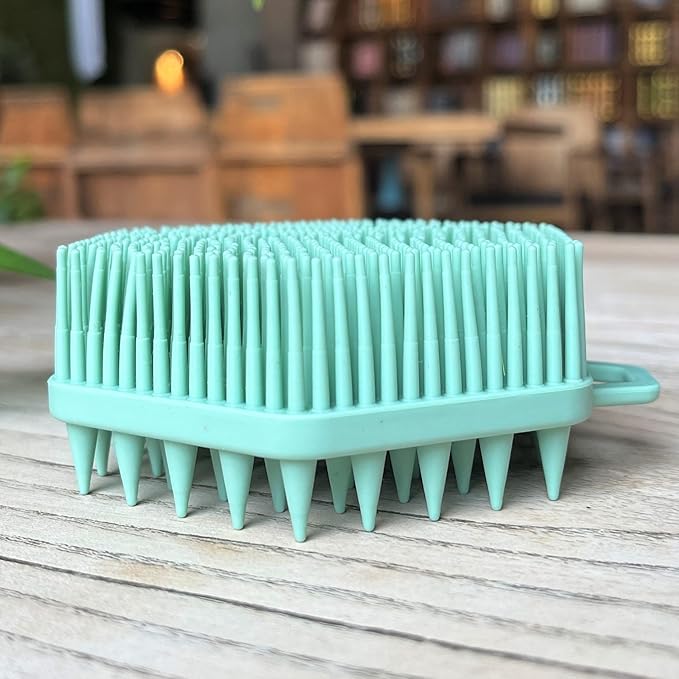 Premium Sensory Brush for Kids or Autism,Soft Silicone Body Scrubber,2 in 1 Sensory Room Occupational Therapy Fidget Brushes,Silicone Loofah,Pets Shower Brush Bath Shampoo Brushes