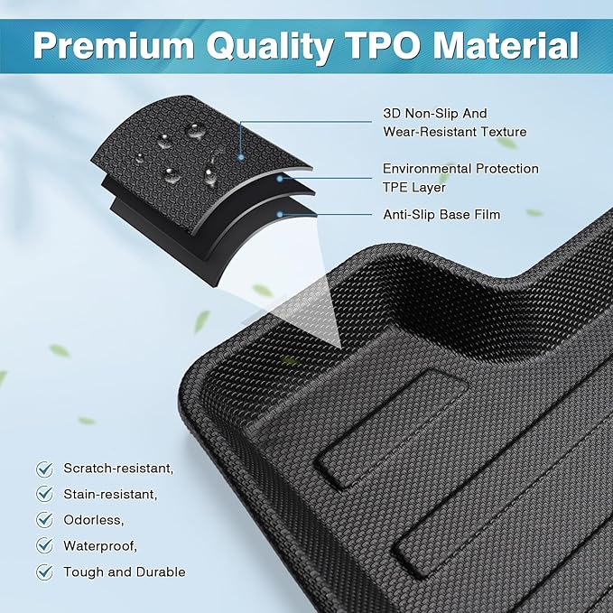 Mixsuper Custom Fit Cargo Liner for Toyota Corolla Sedan & Corolla Hybrid 2020-2024, All Weather Trunk Mat Durable 3D Upgrade Anti-Slip Rear Cargo Mat Trunk Liner Black