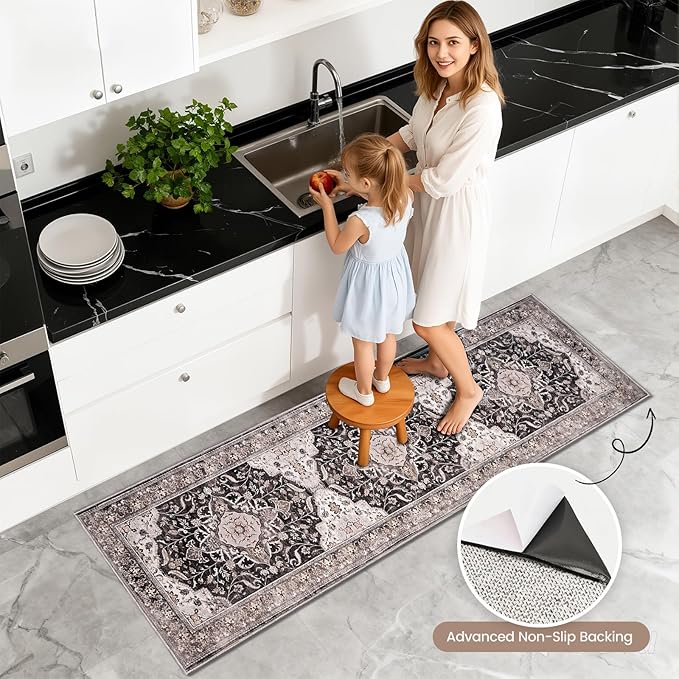 Kitchen Rug Set 3Pcs, Boho Rug Sets Non Slip Washable for Floor Thick Farmhouse Kitchen Decor Runner Rugs for Kitchen, Entryway, Laundry, Hallways 20''x32''+20''x48''+20''x59''