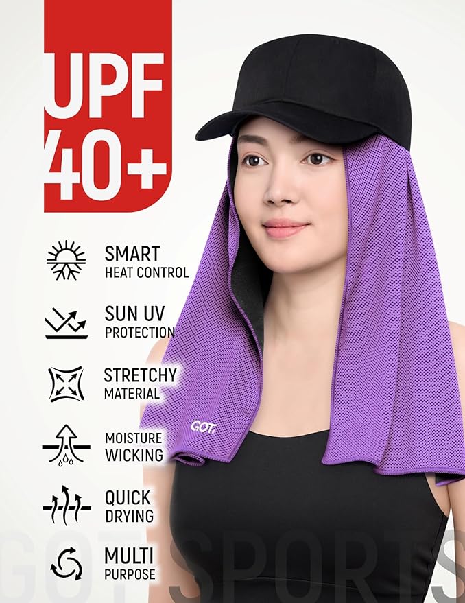 GOT Sports Cooling Towel (40"x12") – Chilly Towel for Neck & Face Wraps - Cooling Rag for Hiking, Gym, Yoga & Workouts