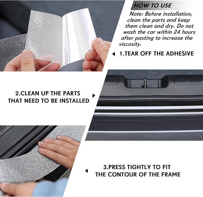 Frienda Car Door Edge Guards Door Sill Protector Automotive Entry Guard Anti Collision Scuff Sill Trim Protection Strips for Most Cars Vehicles Accessories(2.8 Inch Wide, 16.4 Feet,Clear)