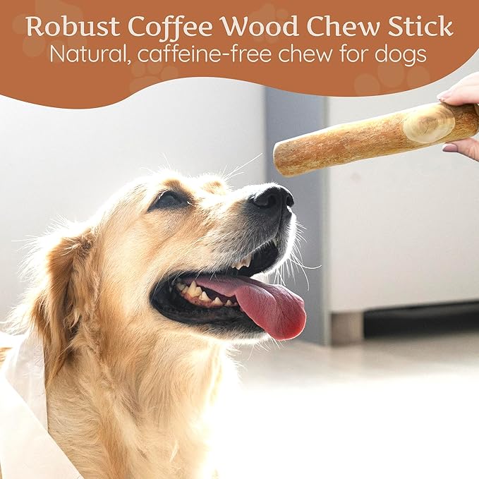 Wildfang® Coffee Wood Dog Chew, XL - Tough Chew Toys for Aggressive Chewers, Dog Teething Toys for Puppies, Training for Chewing Muscles, Coffee Tree Sticks for X-Large Dogs (Over 99 lbs)