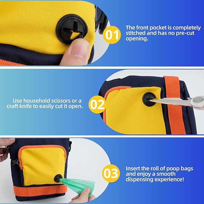 Dog Treat Pouch, Treat Pouch for Pet Training, Dog Treat Bag,Training Treat Pouch, Dog Training Pouch with Shoulder Strap& Waist Belt, Puppy Training Treat Holder Bag for Daily Walking, Park Training