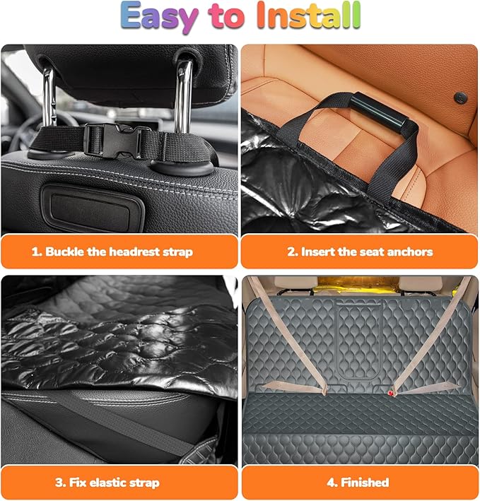 URPOWER Dog Car Seat Cover for Back Seat - Waterproof Car Seat Protector for Child Carseat & Pets, Nonslip Car Seat Covers for Cars, SUVs & Small Trucks