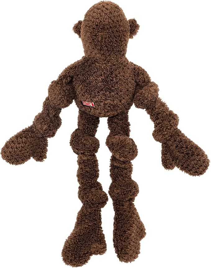 KONG Floppy Knots - Durable No‑Stuffing Squeaky Rope & Plush Dog Toy - for Teething, Playing - Monkey - for Large/X-Large Dogs