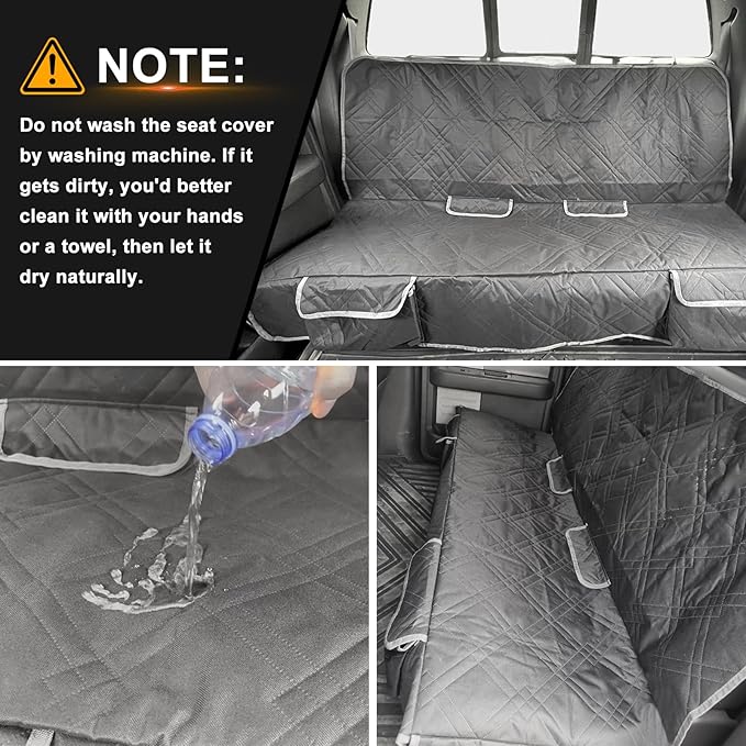 Dog Car Seat Cover for Bench Seat No Headrest, Most Vintage Car and Classic Truck Bench Seat, 600D Oxford Scratch Proof Nonslip Pickup Waterproof Pet Bench Seat Cover