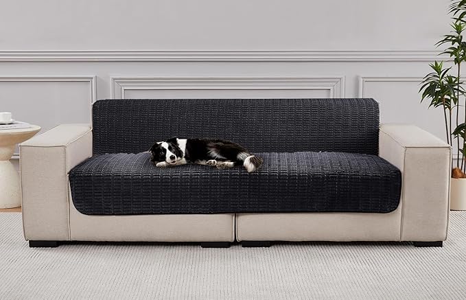 Meider Dog Bed Cover Pet Couch Covers for Sofa,Anti-Slip Furniture Protector Washable Couch Pads for Cushions (Black, 58x82 inch)