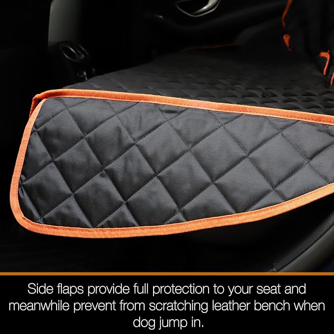 iBuddy Car Seat Cover Waterproof Back Seat Cover for Kids and Dogs Without Smell Heavy Duty and Nonslip Rear Seat Protector Non Stick Fur Bench Seat Cover for SUV Van Easy to Install Machine Washable