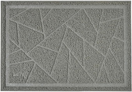 WePet Cat Litter Box Mat, Kitty Premium PVC Pad, Durable Trapping Rug, Phthalate Free, Urine-Resistant, Scatter Control, Mosaic, XXL 47 x 35 Inch, Cadet Grey