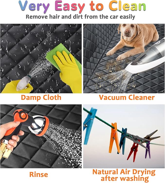 URPOWER Dog Seat Cover, 100% Waterproof Hammock 600D Heavy Duty Scratch Proof Nonslip Durable Soft Pet Back Seat Covers for Cars Trucks and SUVs