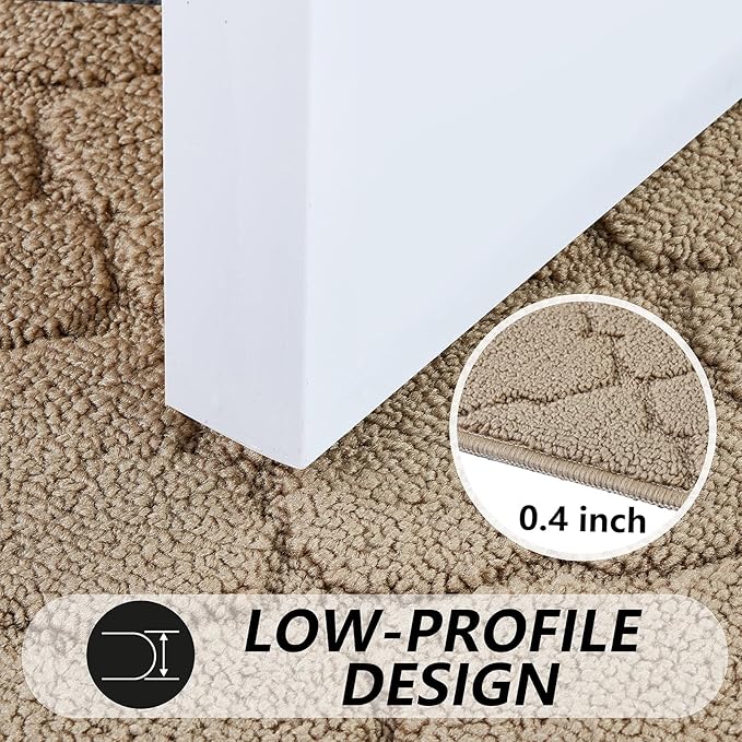 Timo Entryway Rug, Door Mats Indoor 32"x40" Absorbent Rubber Backing Non Slip Indoor Doormat, Machine Washable Resist Dirt Low Profile Door Mat, Front Door Rugs for Muddy Wet Shoes, Beige