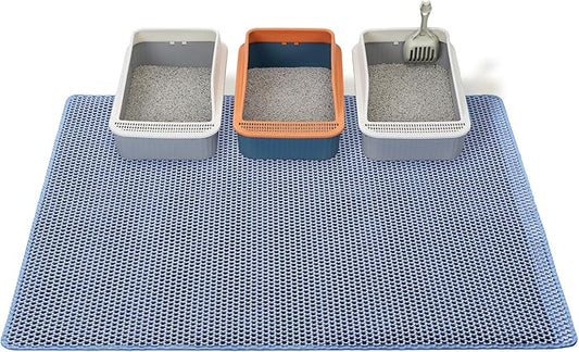 Cat Litter Mats-Extra Large 47''x36'' Litter Trapping Mat for Cat-XXL Litter box Matt for Floor-2 Layer Catcher Rug for Pet kitty Litterbox-Waterproof Urine Proof,Non-Slip