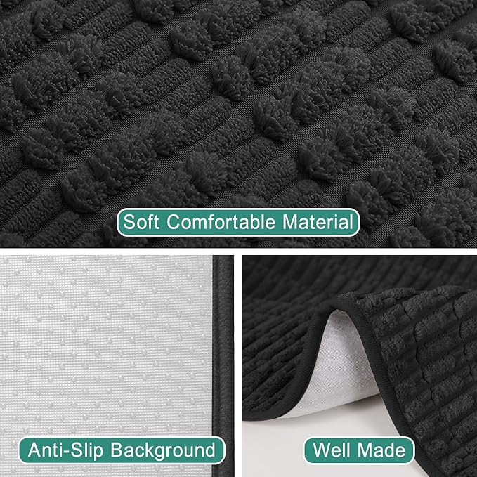 Foxdecor Couch Arm Covers Sofa Arm Cover, Arm Chair Covers Set of 2, Non-Slip Chair Arm Covers, Arm Rest Cover for Sofa, Armchair Slipcovers Couch Protector. (Black 18x28 inch)