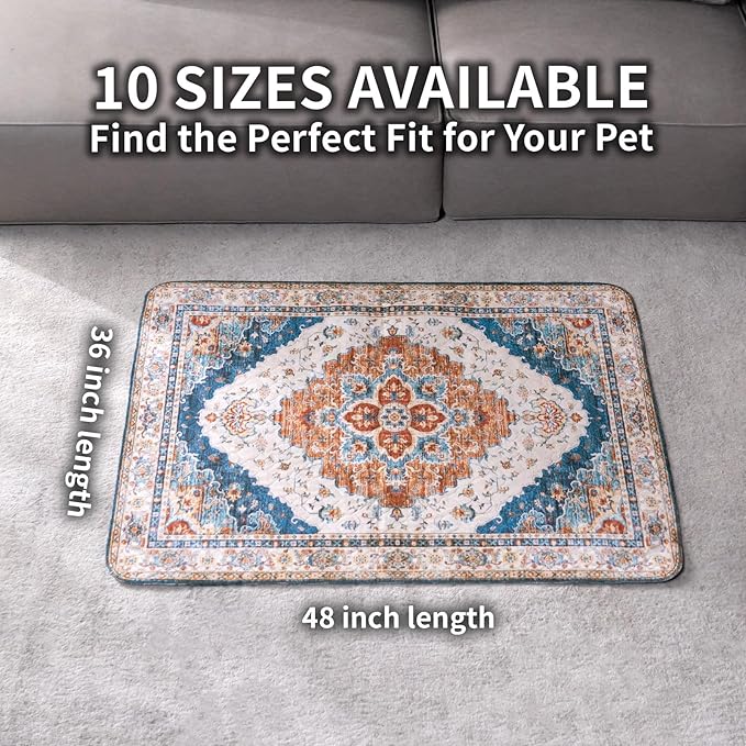 Dog Pee Pads Training Pads Upgrade Triple Thickness All-Purpose Super Absorbent & Leak-Proof, Quick Dry and Leak-Proof and Odor Control (Brick/Blue, 36" x48"x2PCS)