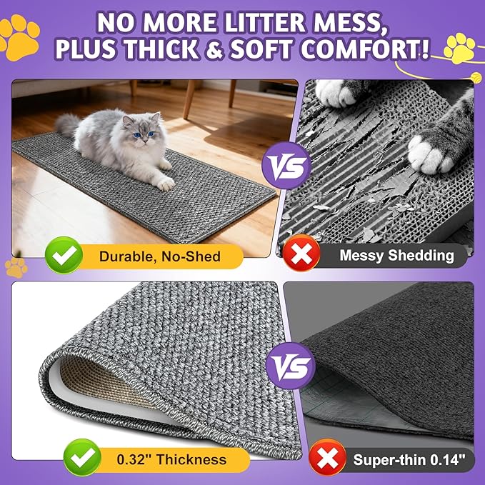 Door Protector from Cat Scratching 19.6" x 7.8" Cat Wall Corner Scratcher, Anti Scratch Door Frame Furniture Protector for Indoor Cats