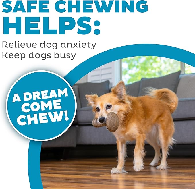 Outward Hound Dogwood Mushroom Durable Dog Chew Toy, Peanut Butter Scent, Medium